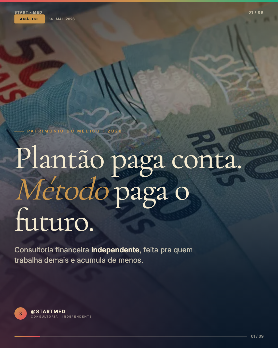 Start Med · patrimônio do médico, sem o banco